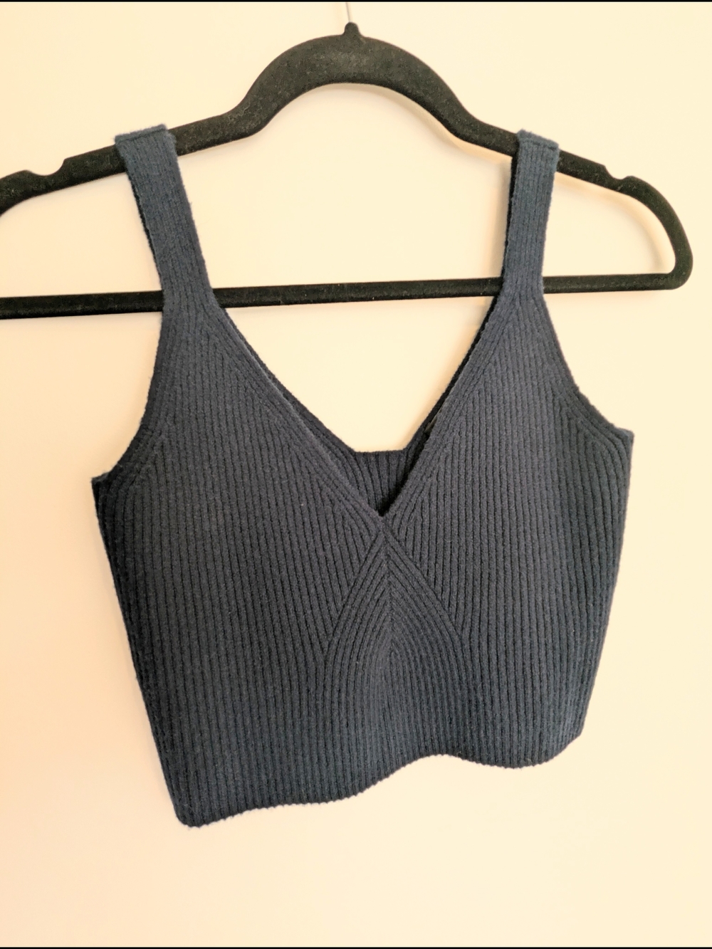 J. Crew Navy Cashmere Cropped Tank - M